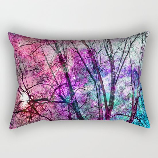 Purple teal forest Rectangular Pillow