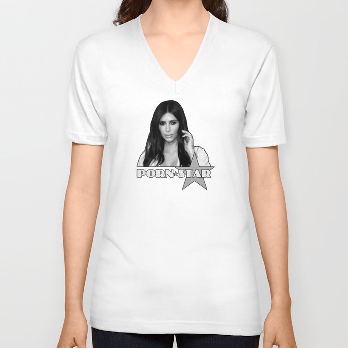 PORNSTAR KIM V Neck T Shirt by SUPERHATE Society6