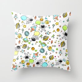 Space Pattern Throw Pillow