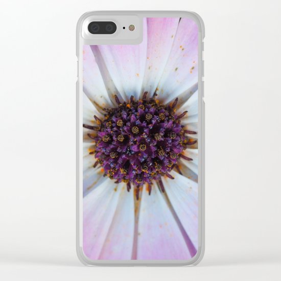 Purple Flower Clear iPhone Case