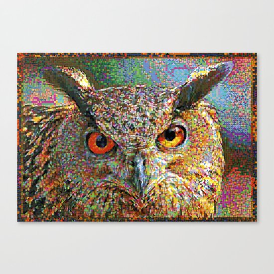 Colorful Owl Canvas Print By Celsomaria Society6