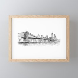 Brooklyn Bridge Framed Mini Art Print