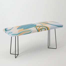 Abstract doodle pattern Bench
