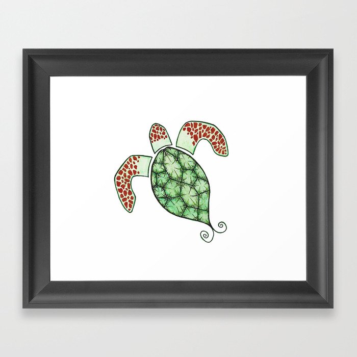 Abstract Turtle Framed Art Print