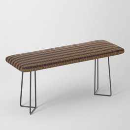 Classic Brown Cube Abstract Pattern Bench