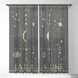 The Moon or La Lune Gold Edition Sheer Curtain