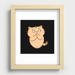 Shush  Kitty Brown Kitten Is A Quiet Cat Recessed Framed Print