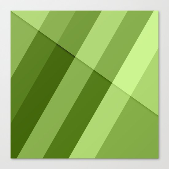 Greenery modern geometric lines Canvas Print