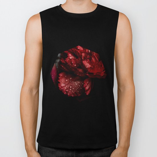 Carnations with drops. Biker Tank