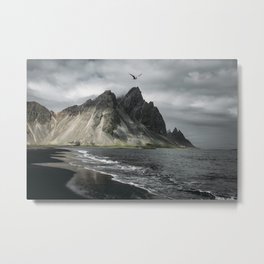 Flying Into the storm Metal Print | Storm, Iceland, Clouds, Dark, Ocean, Mountain, Epic, Landscape, Photo, Mountains 