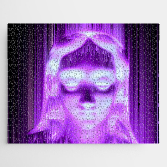Neon Virgin Mary Statue Jigsaw Puzzle