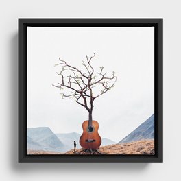 Guitar Tree Framed Canvas