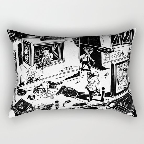 Pipien Molestus in the city Rectangular Pillow