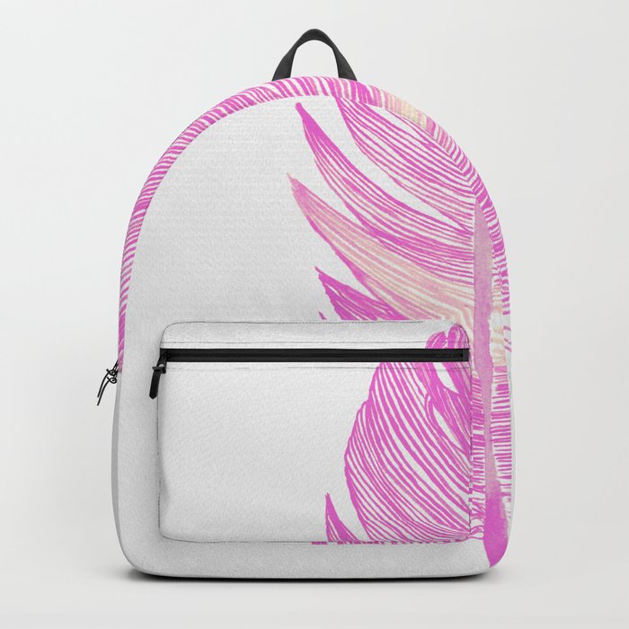 Pink feather Backpack