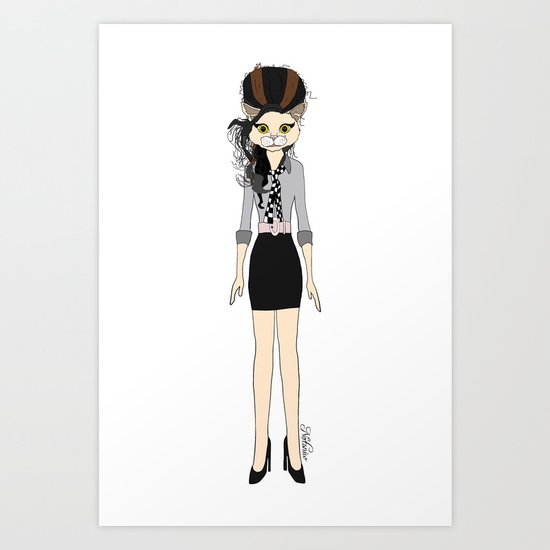 Amy Cat Art Print