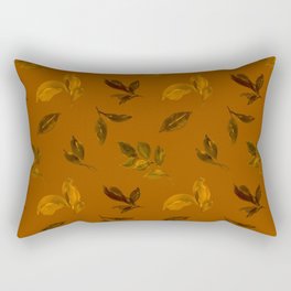 Autumn terracotta falling brown leaves Rectangular Pillow