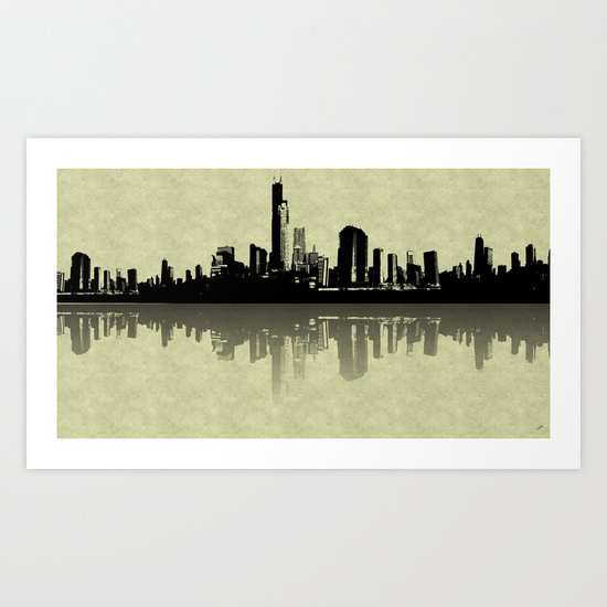 Skyline Reflections Art Print