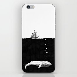 Big Whale, Little Boat iPhone Skin