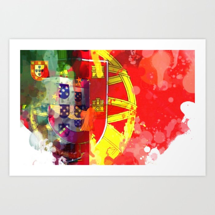 Portugal Artistic Flag Art Print By Tonysilveira