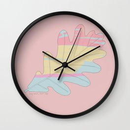 Long Beach, Short Legs Wall Clock | Colourful, Pattern, Illustration, Nature, Swagger, Blue, Popart, Yellow, Beach, Graphicdesign 