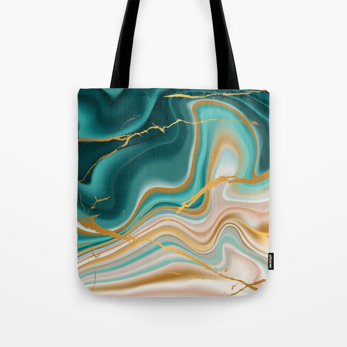 ocean marble effect Tote Bag