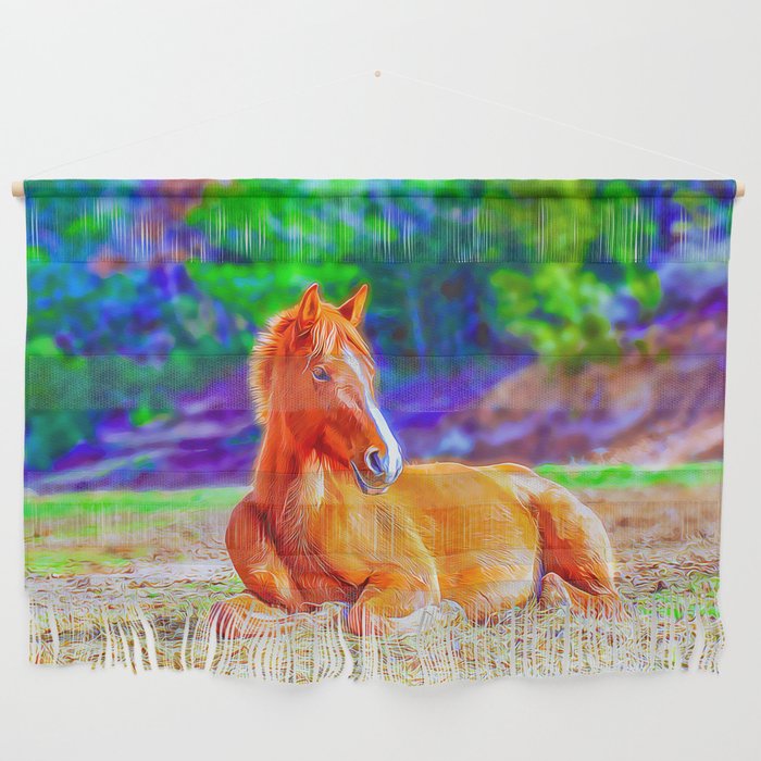 Beautiful Young Brown Horse - Wild Life Wall Hanging