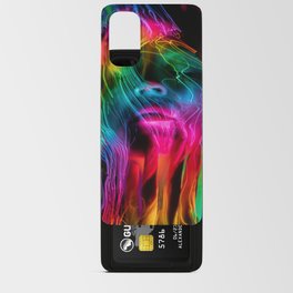 A Colorful Face Glowing Android Card Case