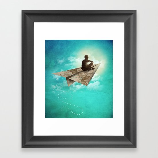 Paper Aeroplane Framed Art Print