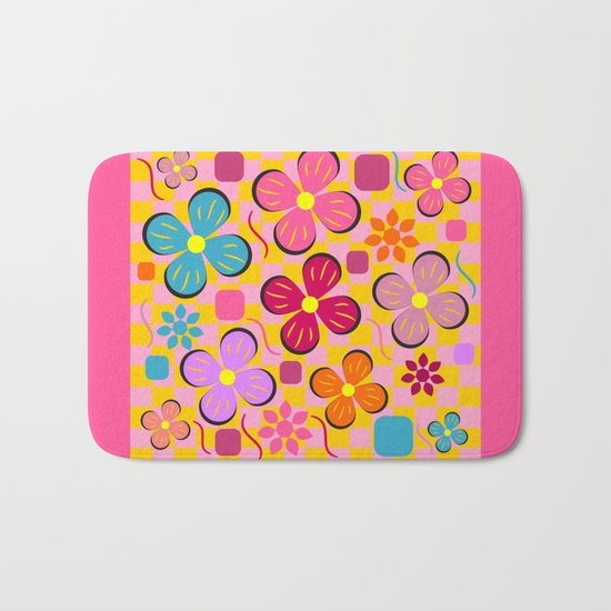 Floral joy in June Bath Mat