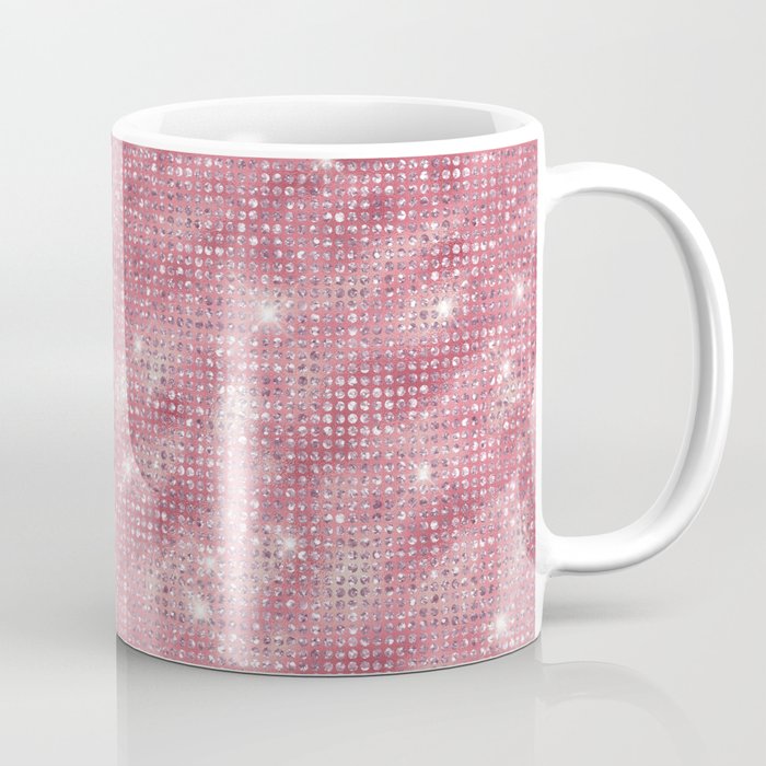 Pink Diamond Studded Glam Pattern Coffee Mug