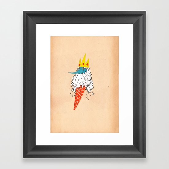 Ice king as an ice cream Framed Art Print