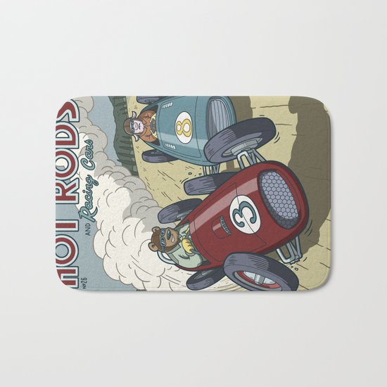 Hot Rods and Racing Cars No.26 Bath Mat