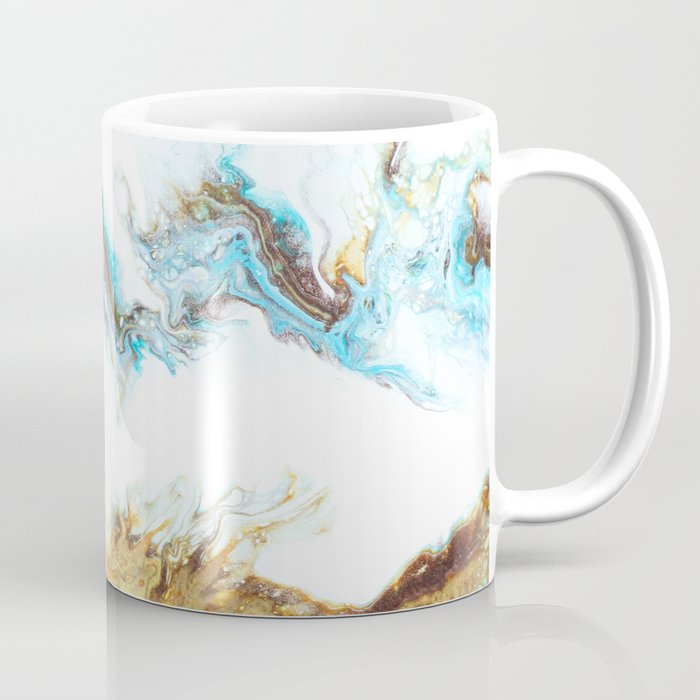 Turquoise and ochre II Coffee Mug