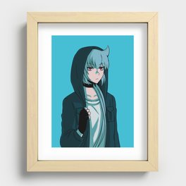 Blue Girl Recessed Framed Print