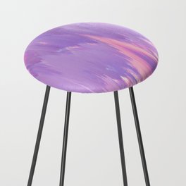 Modern Abstract Pink Lavender Brushstrokes Ombre Counter Stool