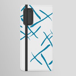 Turquoise cross marks Android Wallet Case