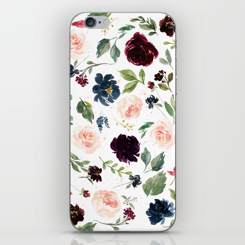 Burgundy Navy Blue Watercolor Flowers Iphone Skin By Junkydotcom Society6 Burgundy Navy Blue Watercolor Flowers Iphone Skin By Junkydotcom Society6