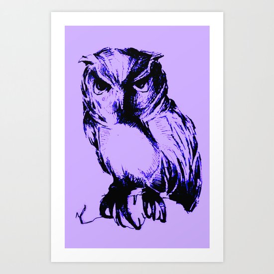 Owl Color Art Print
