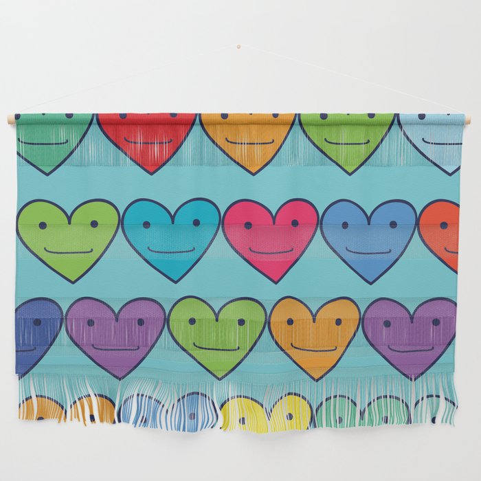 Colored hearts Wall Hanging