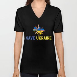Save Ukraine V Neck T Shirt