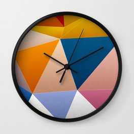 Abstract Geometric Art Colorful Design 54 Wall Clock