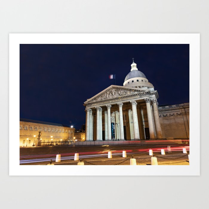 Paris At Night: The Pantheon Art Print