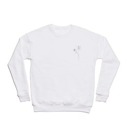 Butterfly and Daisy One Line Drawing Crewneck Sweatshirt