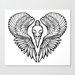 Memento Mori: Wings & Bones Canvas Print