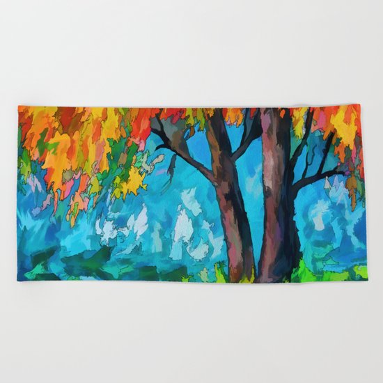 SUNRISE TREE Beach Towel