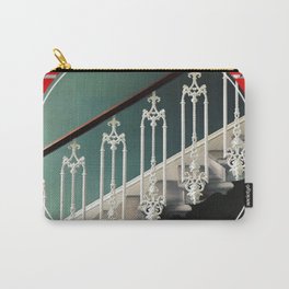 Stairway - red graphic Carry-All Pouch | Hall, Stairway, Stairs, Corridor, Interior, Curtains, Photo, Gift, Stylish, Digital 