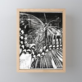Linear Butterfly Framed Mini Art Print