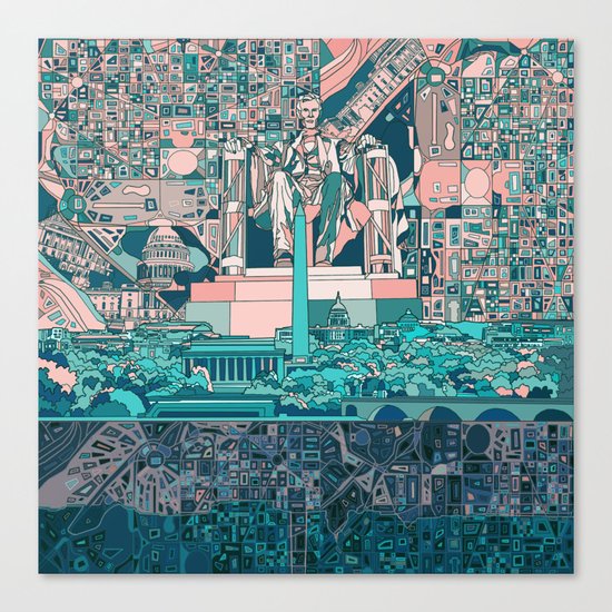 washington dc city skyline Canvas Print