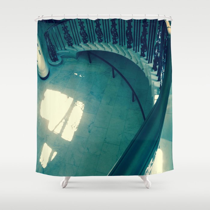 Marble Staircase Shower Curtain