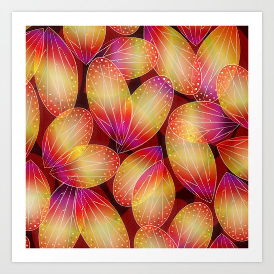 Fire Fairy Wings Art Print